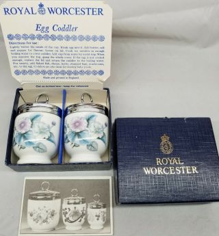 Royal Worcester Set Of Two Egg Coddlers With Recipe Guild Med