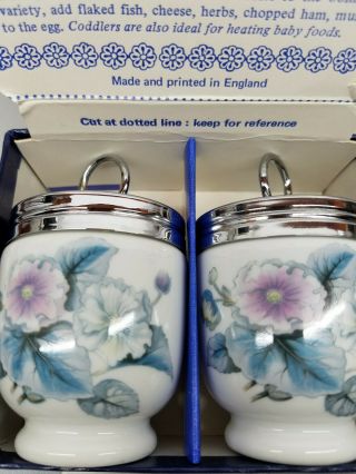 ROYAL WORCESTER Set of Two EGG CODDLERS With Recipe Guild Med 2