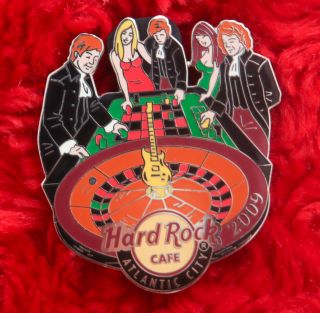 Hard Rock Cafe Pin Atlantic City Roulette Wheel Guitar Table Gambling Casino