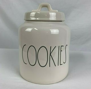 Rae Dunn Cookies Canister White Ceramic Cookie Jar Container With Lid