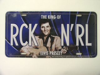 In Plastic Metal Rock N Roll Elvis Presley License Plate King Of Rck N 