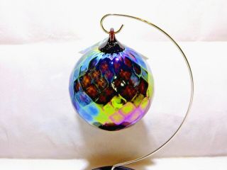 Glass Eye Studio Ruby Diamond Facet 143l Classic Round Ornament