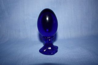 Fenton,  Egg On Stand,  Cobalt Blue Glass