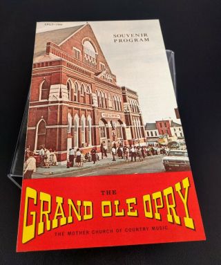 Vtg 1974 The Grand Ole Opry Souvenir Program Booklet Country Music Memorabilia