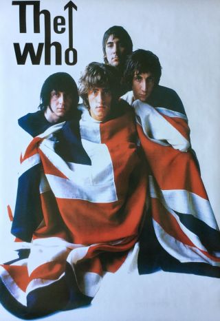 The Who Poster - Rare British Flag Rock Full Size Print - Daltrey Townshend Moon