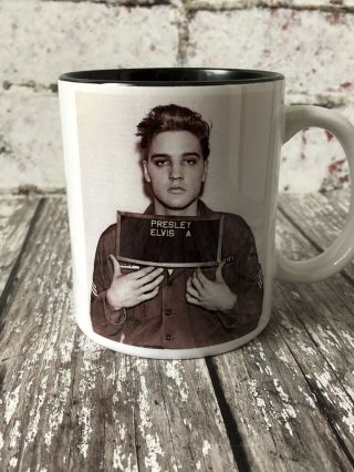 Elvis Presley Vintage 50s Army Mugshot Photo Gifts For The King Fans Coffee Mug 2