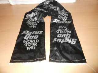 A Status Quo 1981 World Tour Scarf In V.  G.  C.