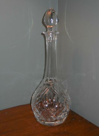 St.  Louis France Cut Crystal Chantilly Wine Decanter 14 1/2 " With Stopper Exc