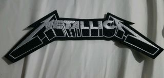 Metallica Patch.  3d Logo.  Master Black Album.  Backpatch.  Approx 10 " Large.