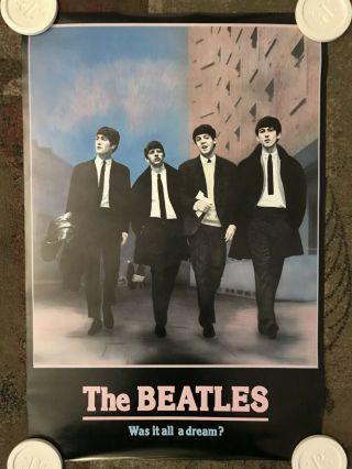 The Beatles Large 24x36 Vintage Poster - Image From 1964 - Was It All A Dream?