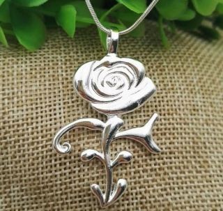 Prince Rogers Nelson Rose Love Symbol Necklace