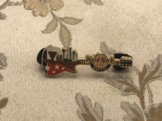 Hard Rock Cafe Dallas Skyline Guitar Lapel Pin