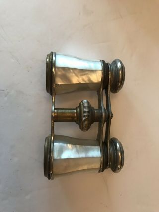 Vintage Opera Glasses - Chevalier Of Paris - Mother Of Pearl W/case