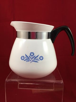 8 Cup 2 Qt 64oz Blue Cornflower Corning Ware Stovetop Large Tea Pot Water Kettle