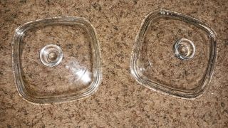 Two (2) P - 41 - Gc Replacement Pyrex Petite Glass Fits Mini Corning Ware