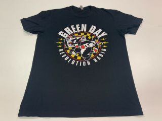 Green Day Revolution Radio 2017 Tour Men’s Black Concert T - Shirt - Medium