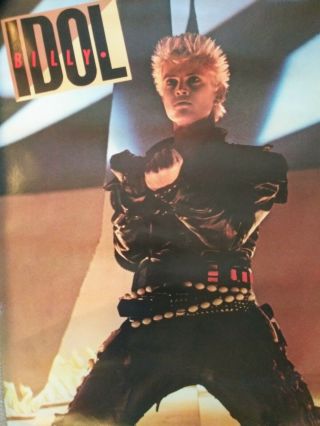 Billy Idol - " Rebel Yell " Promotional Poster 1984 Pop/punk