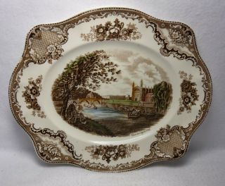 Johnson Brothers China Old Britain Castles Brown Multicolor 12 " Oval Platter