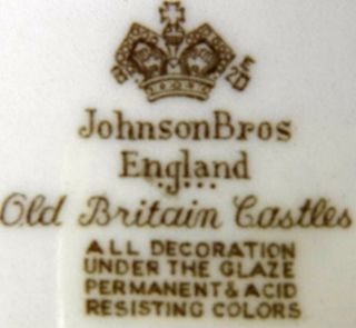 JOHNSON BROTHERS china OLD BRITAIN CASTLES brown multicolor 12 