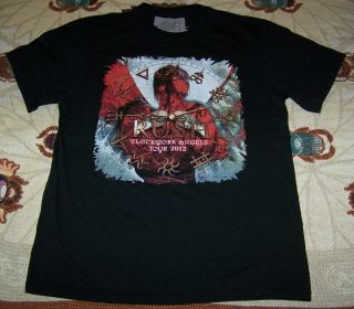 Nos Vintage 2012 Rush Clockwork Angels Tour Concert Tee Shirt Sz Xl