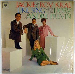 Jackie & Roy Kral - Like Sing - Songs By Dory And Andre Previn - 2 Eye Mono Lp
