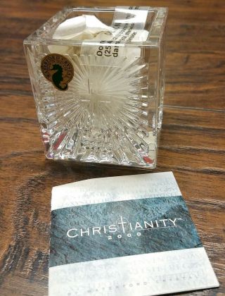 Waterford Crystal 2000 A.  D.  Christianity Candle Votive -
