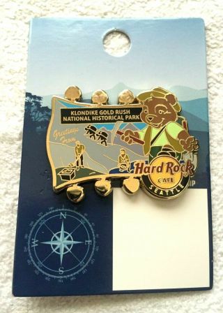 Hard Rock Cafe Seattle 2015 National Park Bear Series Pin - Le 300 - On Card