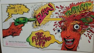 The Flaming Lips " Hear It Is " Promotional Poster Lp Store Promo.