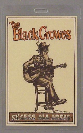 Black Crowes Backstage Pass Laminated Double Sided Excess All Areas