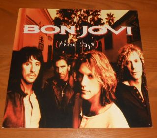 Bon Jovi These Days Poster 2 - Sided Flat Square 1995 Promo 12x12 Rare