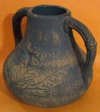 Vintage Red Wing Union Stoneware Brushware Double Handled Vase (Cond. ) 4