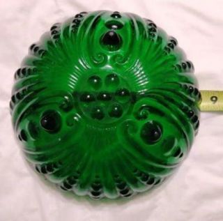 Anchor Hocking,  Burple Green Bubble Pattern,  Large,  Glass Bowl,  Fs