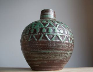 Vintage 1960s - 1970s Haldensleben Keramik German Pottery Vase Fat Lava Period