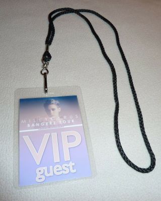 Miley Cyrus Bangerz World Tour Vip All Access Backstage Pass Bangers Adore You