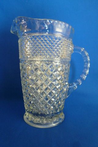 Anchor Hocking Vintage Clear Glass Wexford Pattern 64 Oz Pitcher No.  155