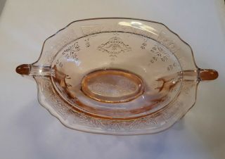 Vintage Depression Pink Glass Sugar Dish with Lid 5
