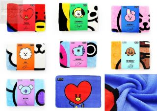 Bt21 Official Flannel Blanket 100 X 70cm Authentic Merch By Line Friends (gift)