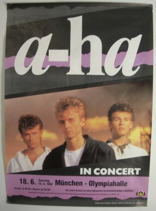 A Ha Concert Tour Poster 1988 Stay On These Roads