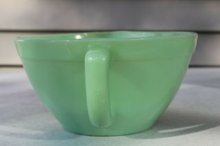 VTG Fire King jadeite jadite mixing batter bowl pitcher spout & handle 7.  5 
