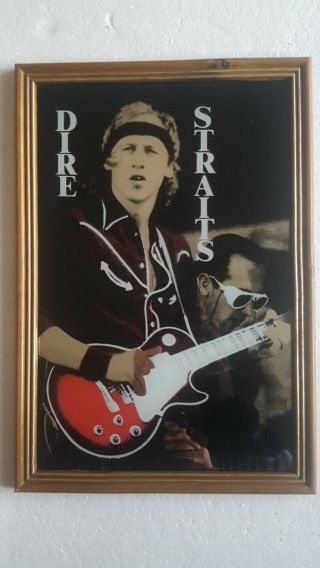 Exceptionally Rare Dire Straits Wembley Live Aid 85 Framed Mirror Picture.