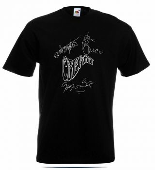 Cream Autograph T Shirt Eric Clapton Jack Bruce Ginger Baker Disraeli Gears