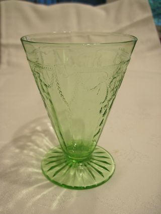 Green Cameo/ballerina Footed Water Tumbler In