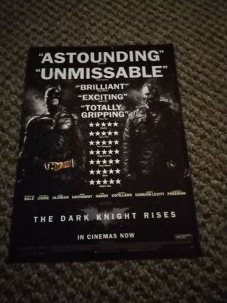(tbebk107) Advert/poster 11x8 " The Dark Knight Rises In Cinemas