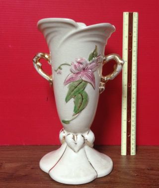 Hull Pottery Woodland Handled Vase W18 - 10 1/2 "