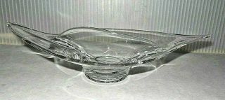 Mid Century Vintage Viking Glass Clear Epic 9 " Oblong Divided Relish Dish 1160