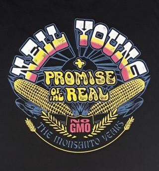 Neil Young Promise Of The Real Rebel Content Tour Black T - Shirt 2xl 50 Chest