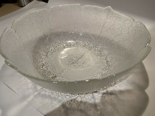 Retired LARGE Round Bowl Aspen by ARCOROC Clear Glass VINTAGE 10 1/2in 4