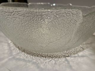 Retired LARGE Round Bowl Aspen by ARCOROC Clear Glass VINTAGE 10 1/2in 5