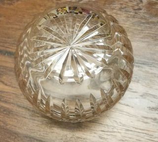 Vintage Waterford Crystal Round Rose Bowl Vase EUC 2