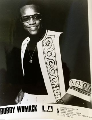 Bobby Womack Press Release With 8 " X 10 " Photograph